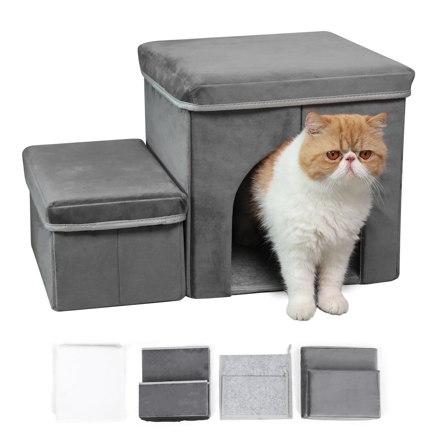 RYpetmia Foldable Pet Stairs for Beds & Sofas
