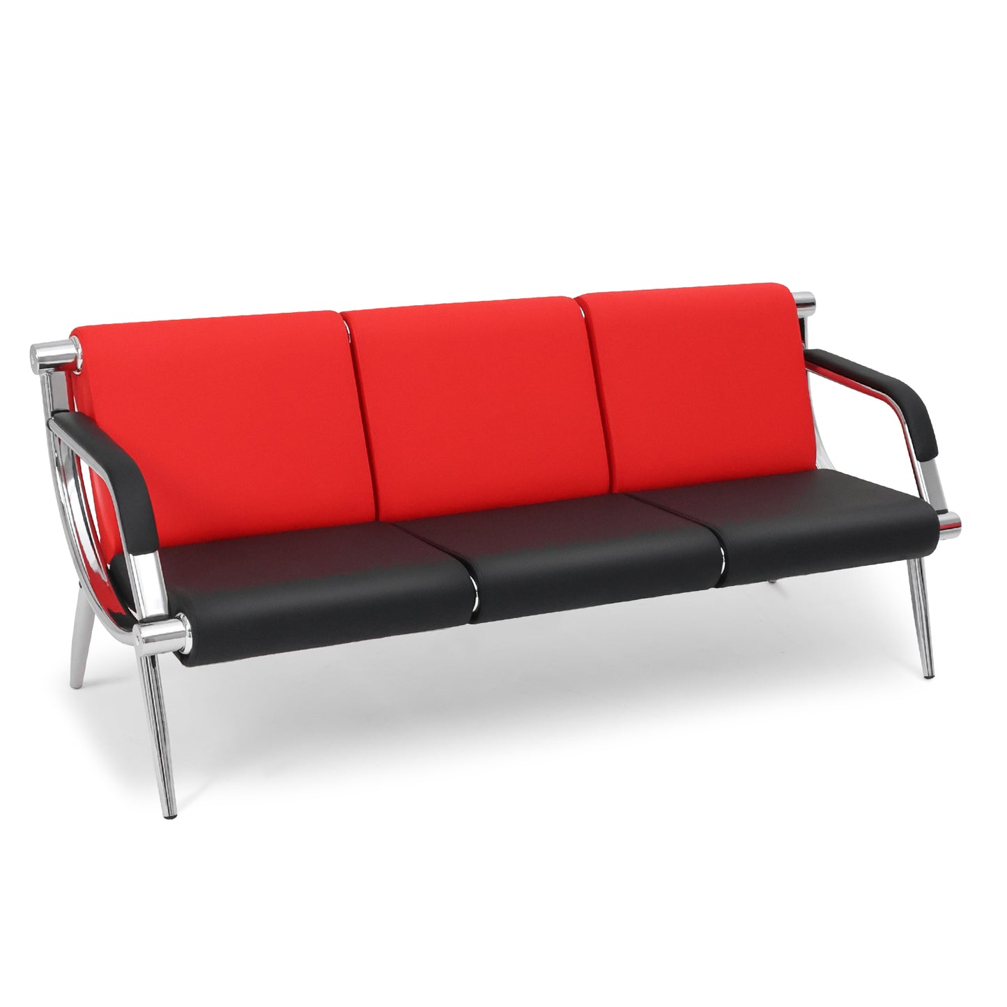 Walcut Office Reception Sofa Set PU Leather 3 Pcs Waiting Room Chairs