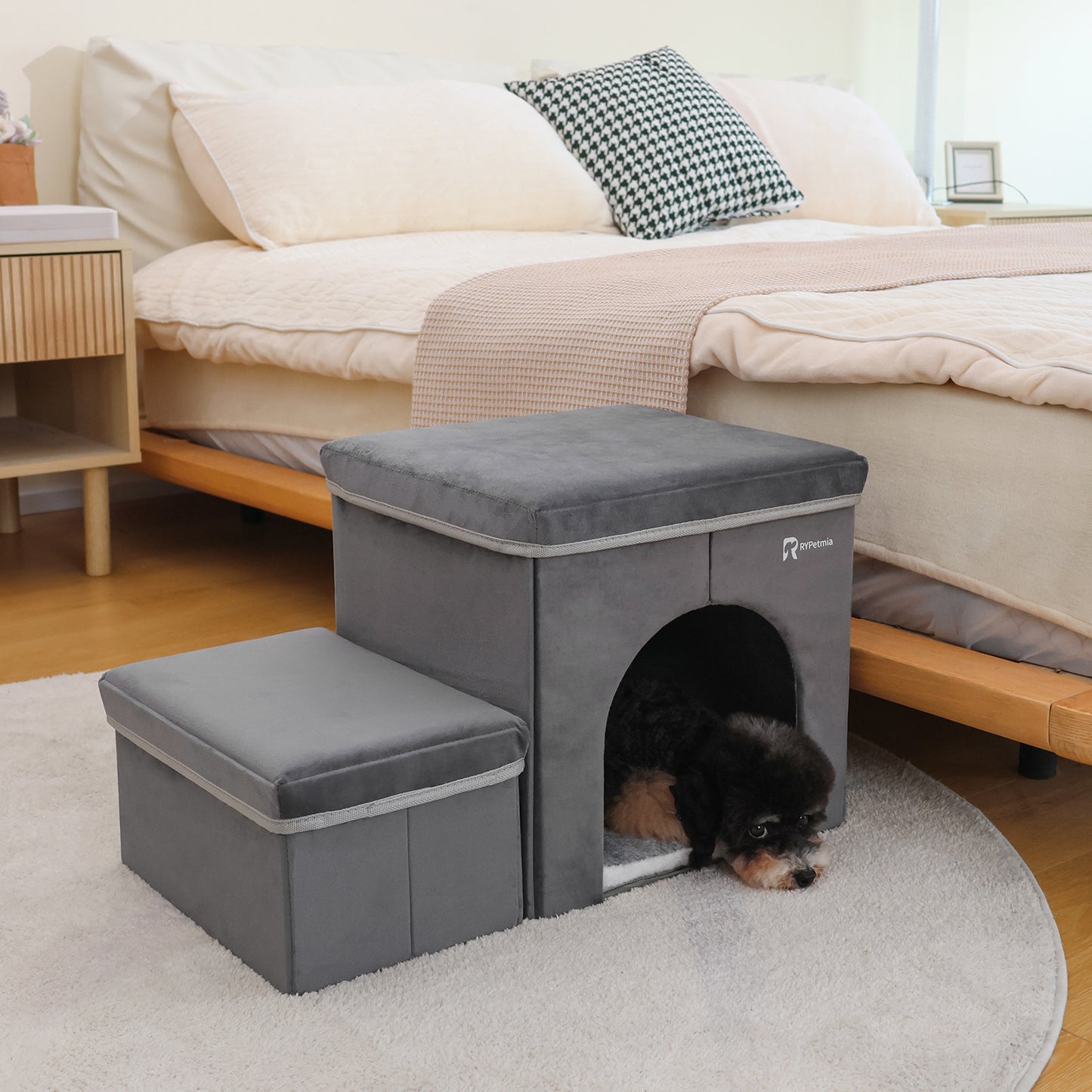 RYpetmia Foldable Pet Stairs for Beds & Sofas