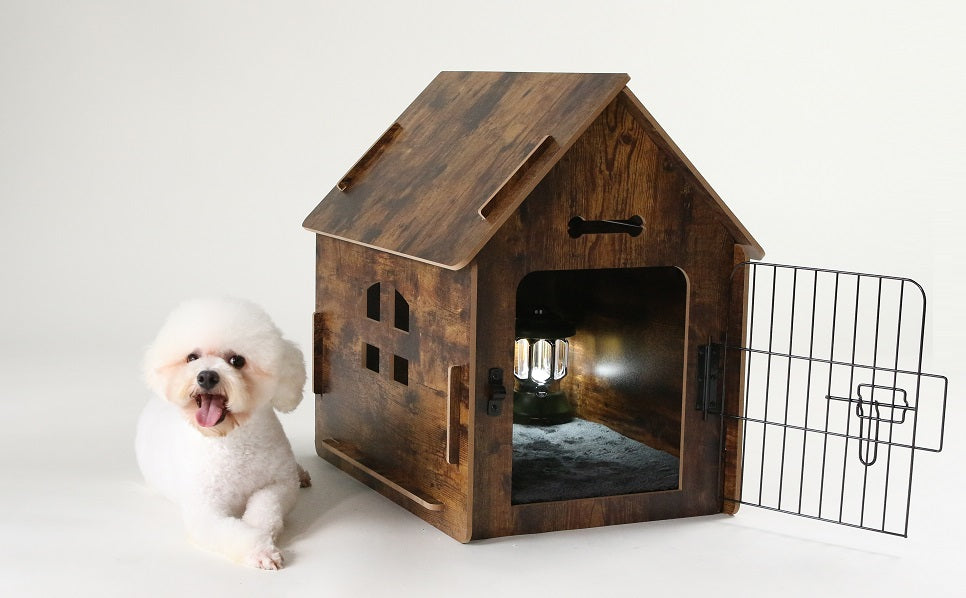 Size of RYPetmia dog house - 8''L x 17.3''W x 23.2''HRYPetmia dog house is ideal for most small dogs. But to ensure it fits your pet, please measure the size of your pet.