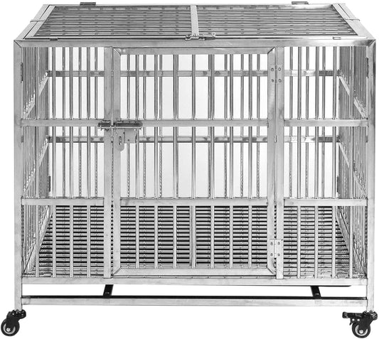 RYPetmia Heavy Duty Dog Crate, Indestructible,Foldable,