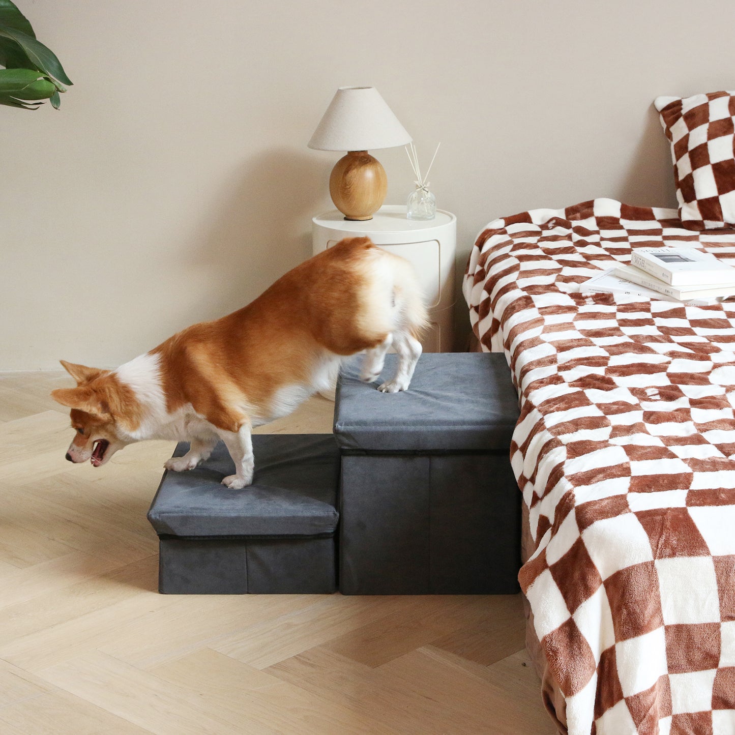 RYPetmia Foldable Pet Storage Stair & Steps
