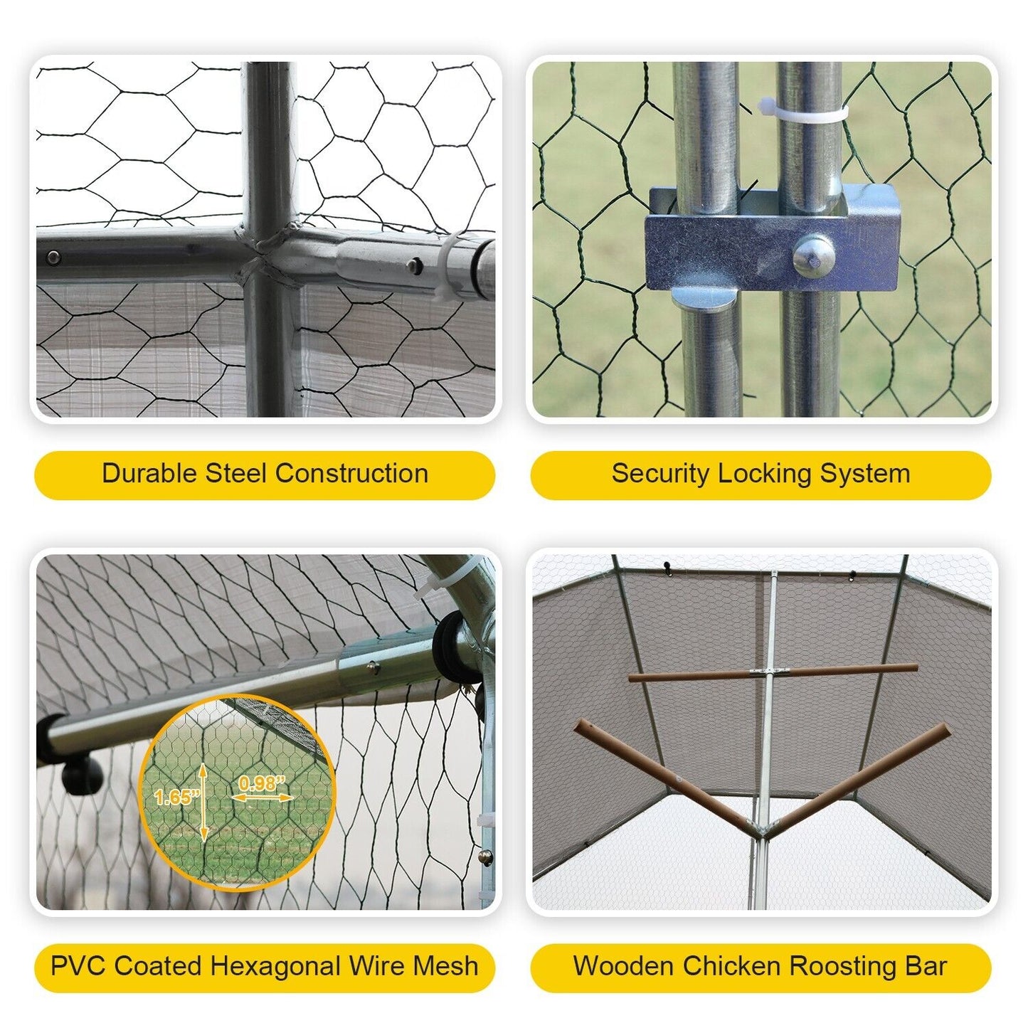 Walnest 10x10 ft Metal Chicken Cage