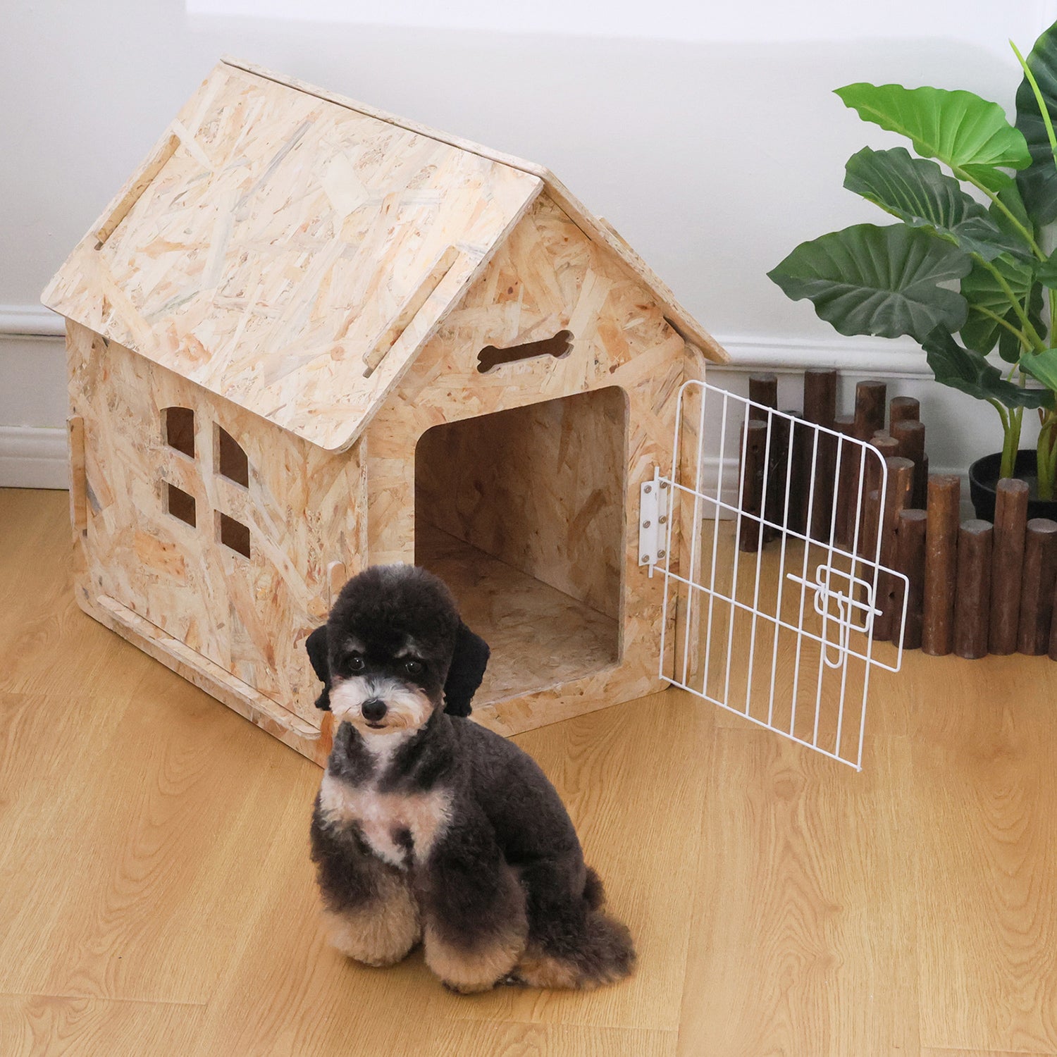 Cardboard dog outlet crate