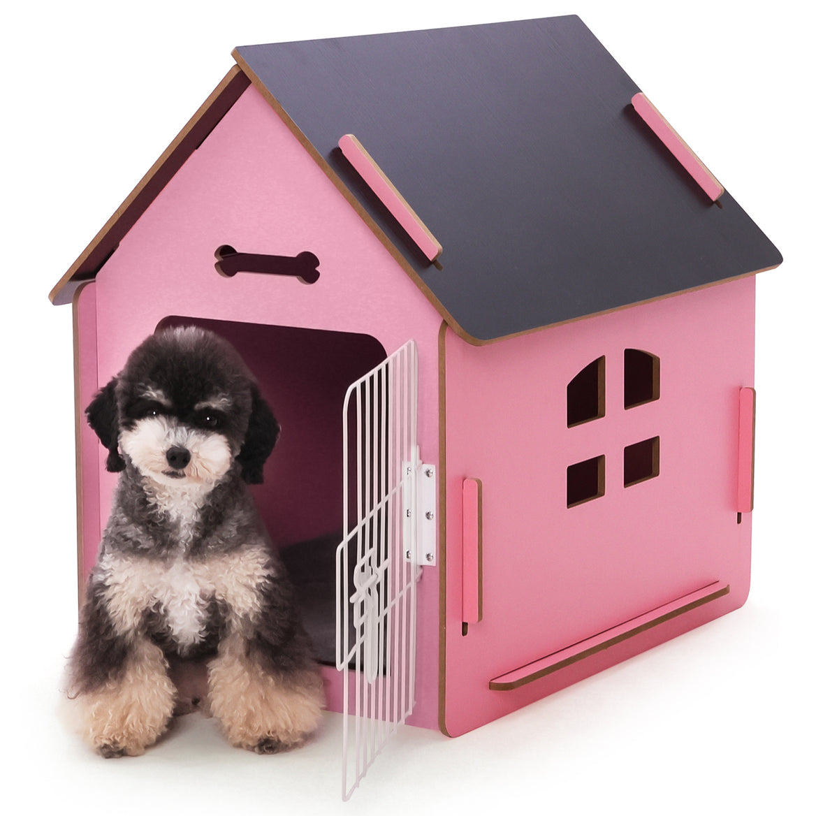 RYPetmia Dog Wooden House Dog Crate