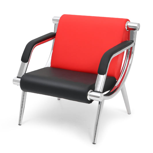 Walcut Office Reception Chair, 1-Seat, Red & Black