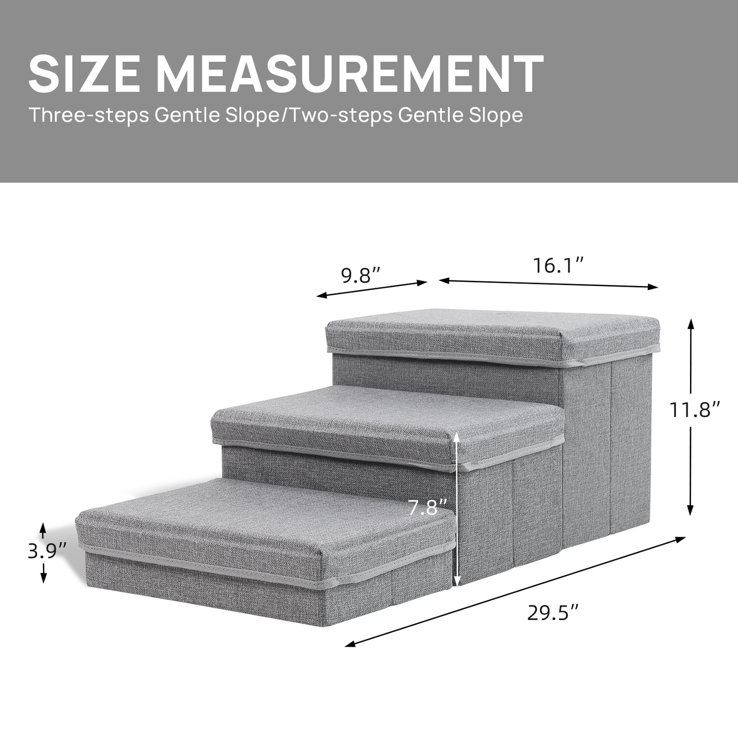 RYPetmia Foldable Pet Storage Stair & Steps