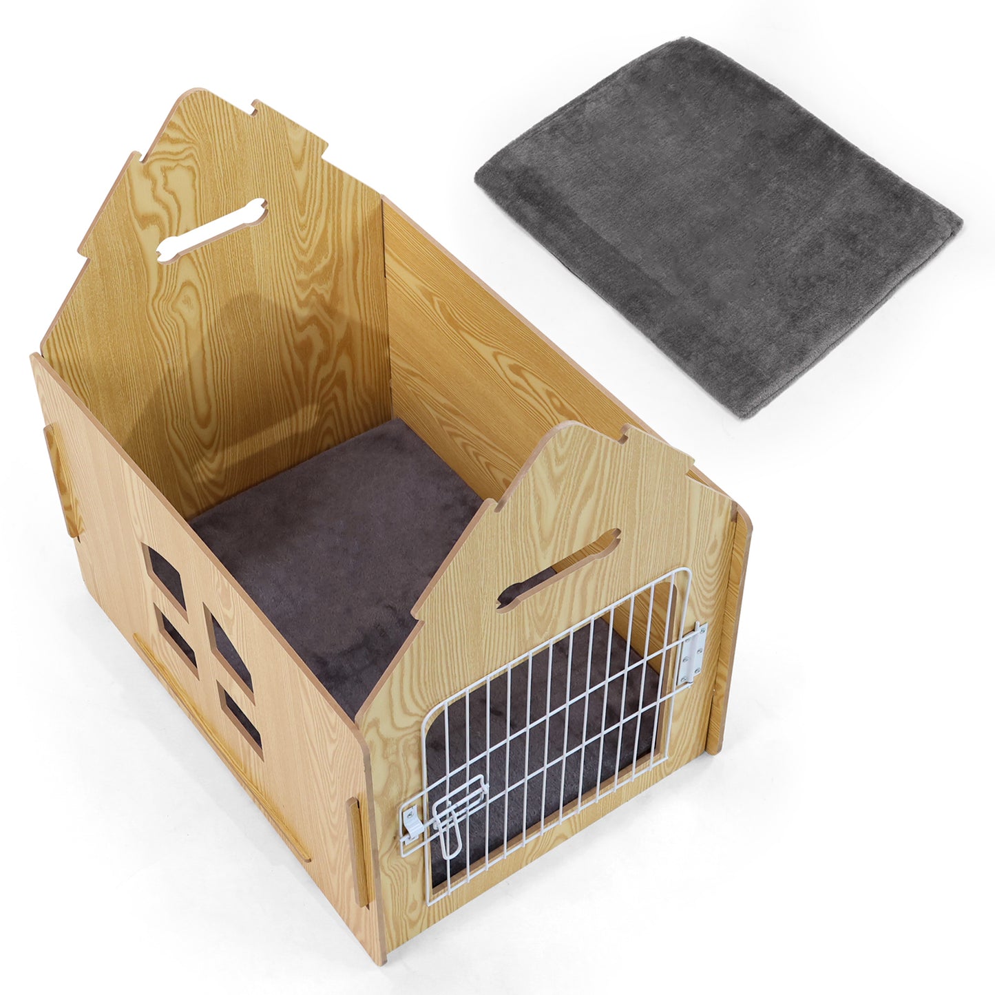 RYPetmia Large Dog Wooden House Dog Crate