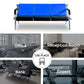 Bestmart INC 3-Seat Office Reception Sofa Waiting Room Bench Visitor Guest Sofa Airport Clinic Seat (Blue / Black)