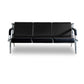 Bestmart INC 3-Seat Office Reception Sofa Waiting Room Bench Visitor Guest Sofa Airport Clinic Seat (Blue / Black)