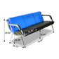 Bestmart INC 3-Seat Office Reception Sofa Waiting Room Bench Visitor Guest Sofa Airport Clinic Seat (Blue / Black)