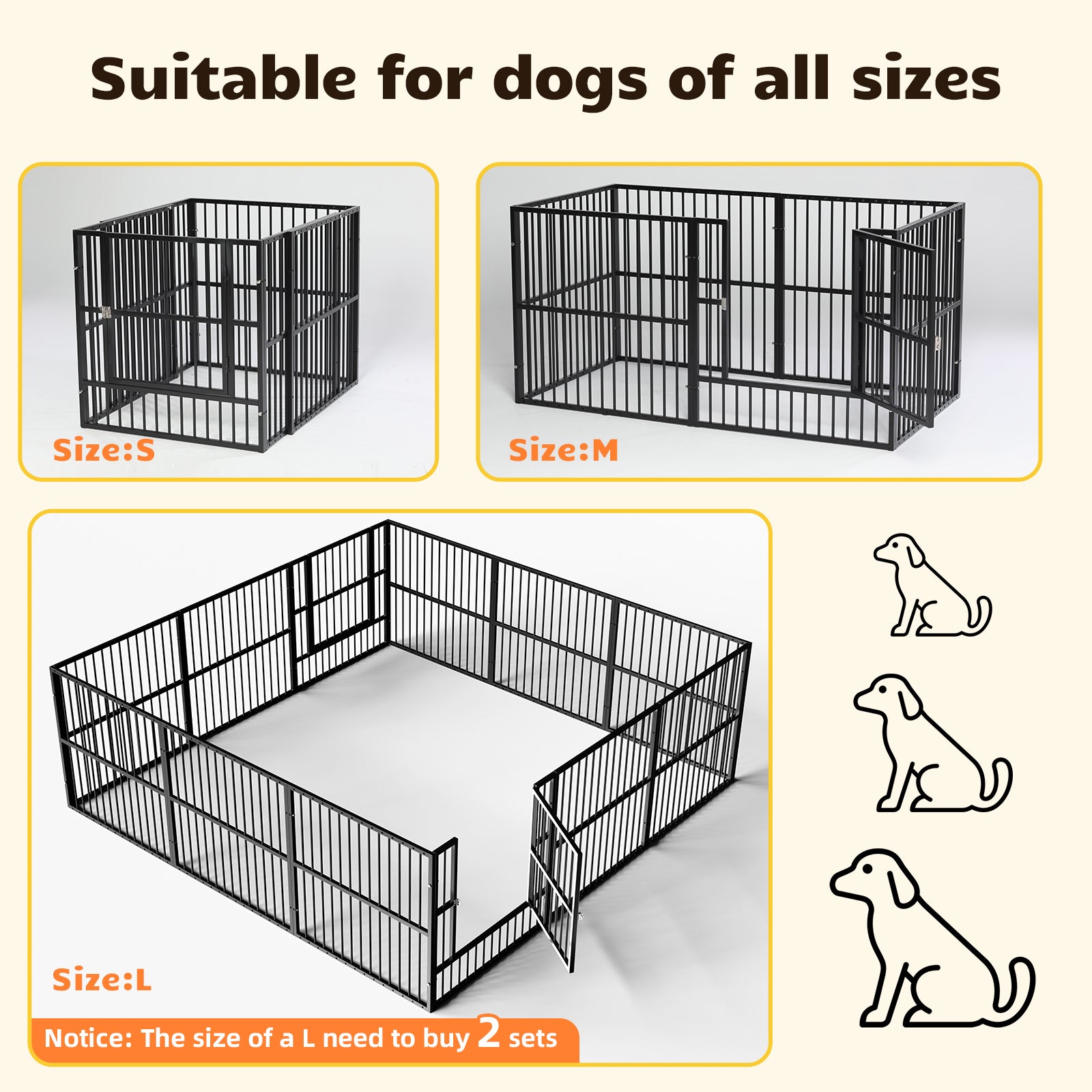 Dog shop pen size