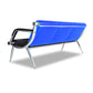 Bestmart INC 3-Seat Office Reception Sofa Waiting Room Bench Visitor Guest Sofa Airport Clinic Seat (Blue / Black)
