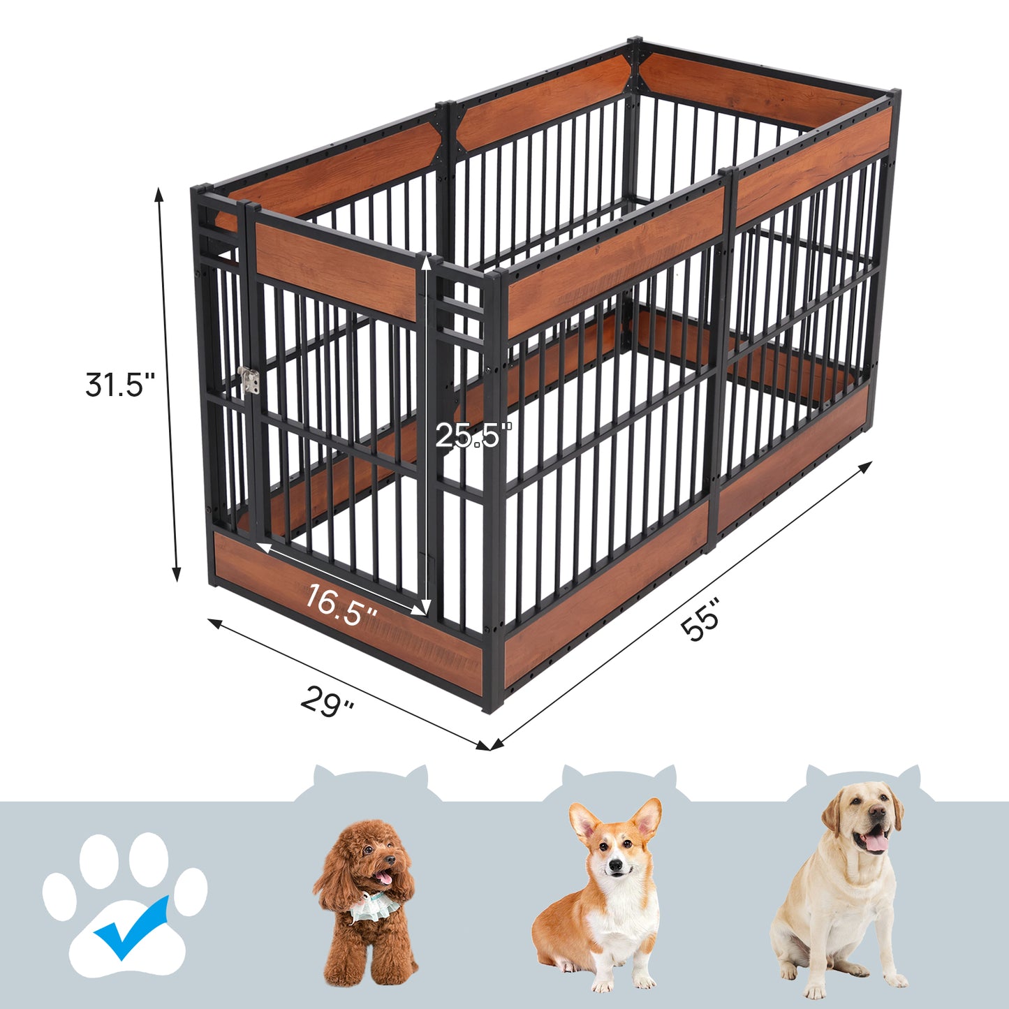 RYPetmia wooden dog pen