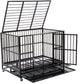 Heavy Duty Dog Crate, Indestructible, High Anxiety Double Door and Removable Tray Design