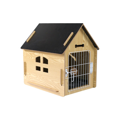 RYPetmia Dog Wooden House Dog Crate